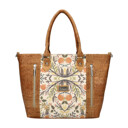 Cork bag with floral pattern