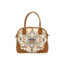 Cork bag with floral pattern