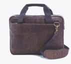 Brown cork laptop bag