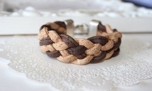 Cork bracelet interlaced