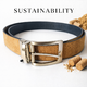 Cork reversible belt