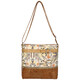 Cork crossbody bag with floral pattern